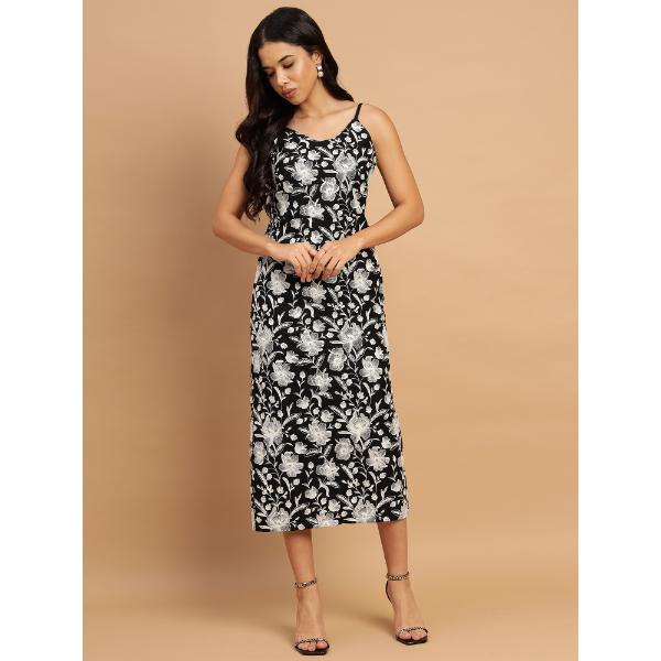 Embroidered Black dress